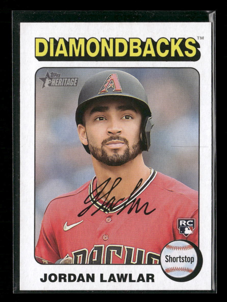 Jordan Lawlar 2024 Topps Heritage White Border #429 Rookie Arizona Diamondbacks