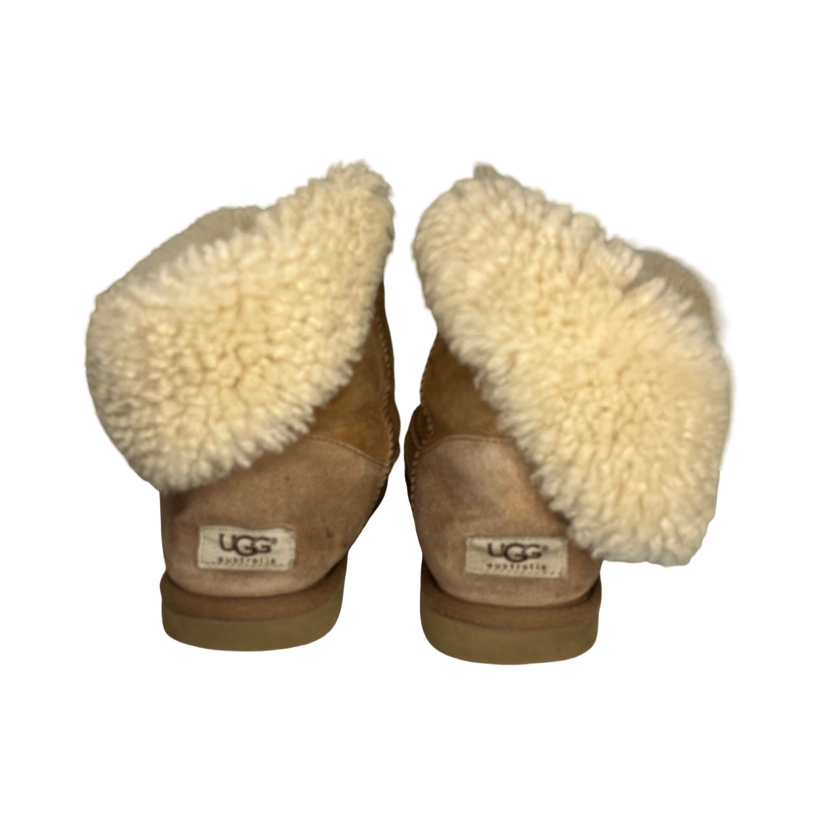 UGG Bailey Button Short Chestnut Shearling Boots … - image 3
