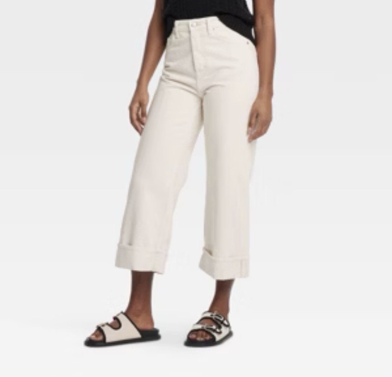 Women's High-Rise Cropped Vintage Wide Leg Jeans - Universal Thread Sz 14