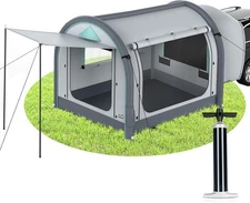 M KARMATER Inflatable SUV Tent for Camping 6-Person Tent with Detachable Car Att