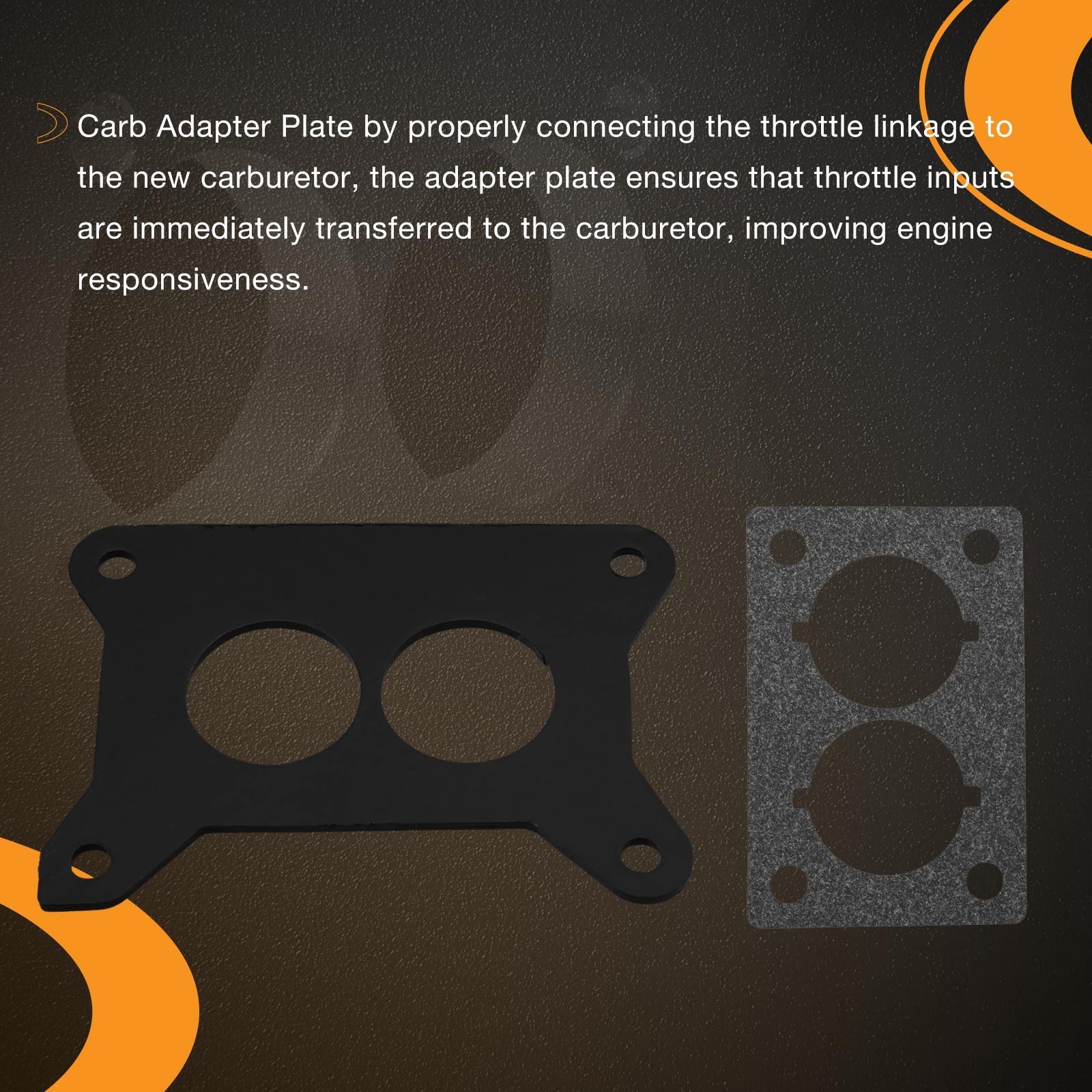 Carburetor Adapter Plate w/ Throttle Linkage For Jeep AMC CJ 258 4.2L 6 Cylinder