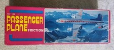 Vintage MF-104 Overseas Air Lines Passenger Planes friction tin toy old stock