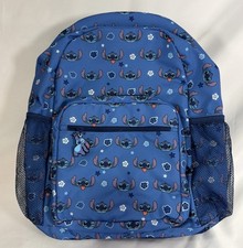 Disney Stitch Backpack with Ears Holder Backpack-Full Size Blue Hawaii