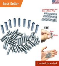 Versatile 3mm x 12mm Alloy Steel Dowel Pins - 60 Piece Set for Multi-Use
