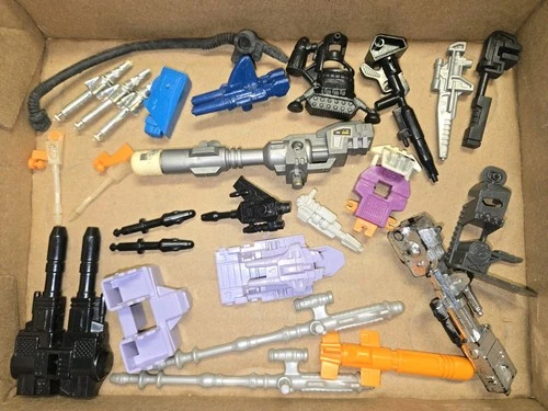 Vintage 80s Transformers Action Figures Parts,Accessories,Weapons,Chrome,Missile
