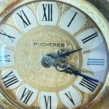 Vintage Bucherer Pendant Necklace Pocket Watch Women Gold Tone Swiss Manual