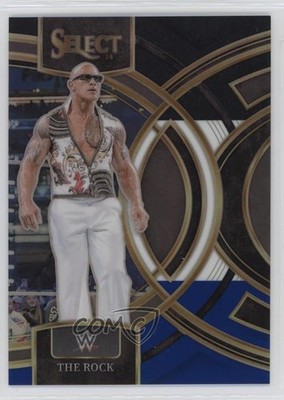 2024 Panini Select WWE Premier Level Black & Blue Prizm /399 The Rock #176 1ln4