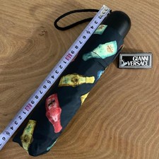 Gianni Versace Foldable Umbrella 100cm Diameter 60cm Handle New Authentic