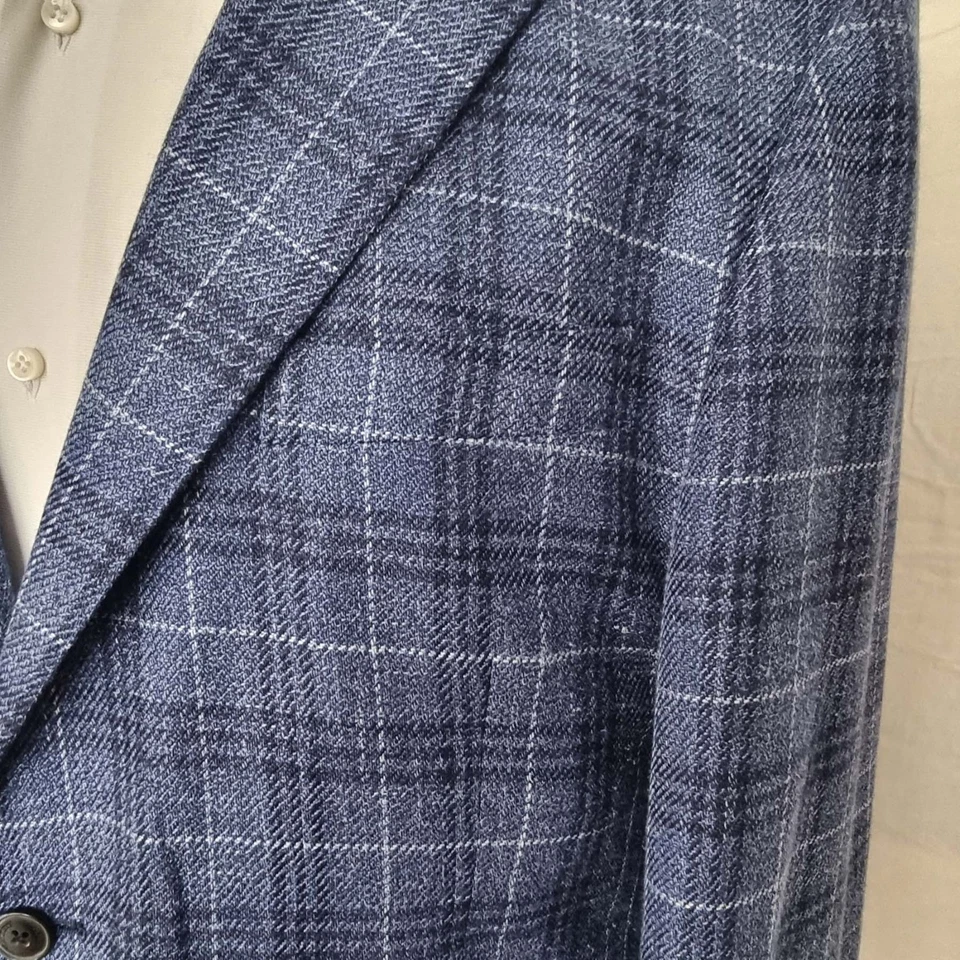 Hackett - Loro Piana  - Wool, Silk & Linen Check Jacket - 44R UK, 54R EU - Image 4 of 4