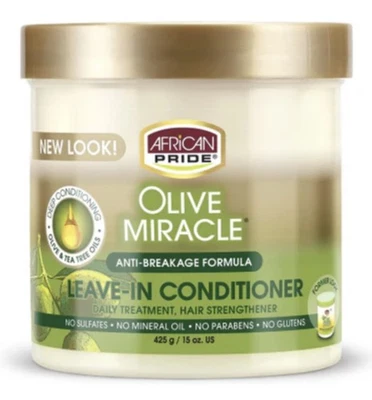 African Pride Olive Miracle Anti-Breakage Formula Leave-In Conditioner 425g