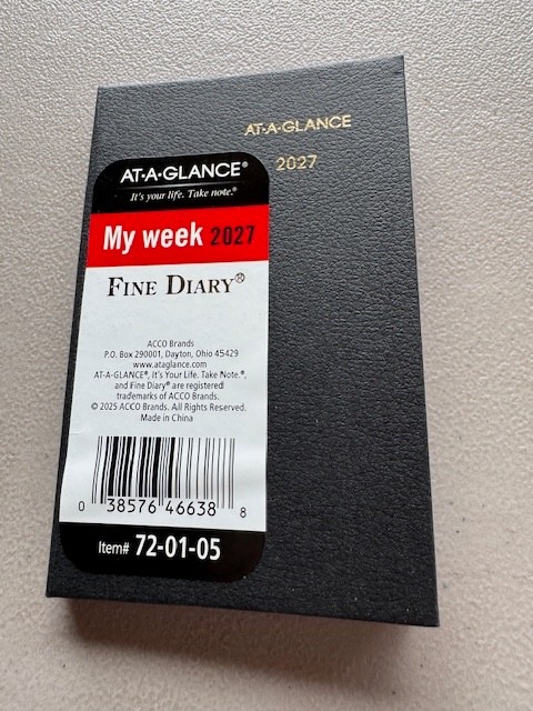 2027 At-A-Glance 72-01-05 Fine Diary Weekly Monthly Planner, 2-3/4 x 4-1/4"