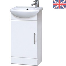 Stylish 420mm Bathroom Vanity Unit & Basin - Compact Design for Small Spaces