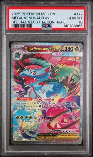 2025 Pokemon Mega Evolution Base #177 SIR Mega Venusaur ex PSA 10 Gem Mint