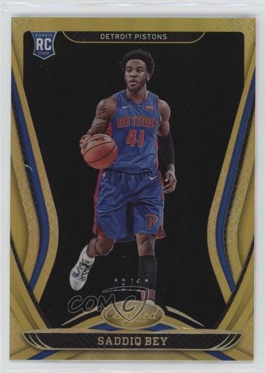 2020-21 Certified Mirror Gold 8/10 Saddiq Bey #182 Rookie RC