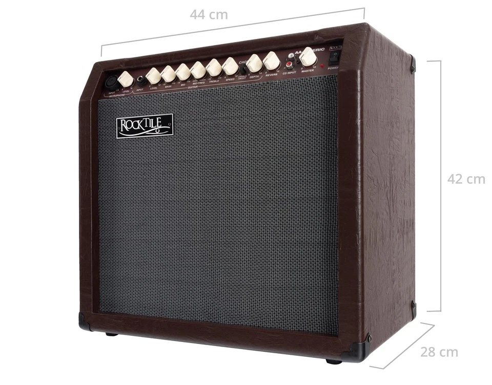 Rocktile AA-30 Akustik Verstärker Gitarre Gitarrenverstärker Amp Combo Gesang - Bild 4 von 4