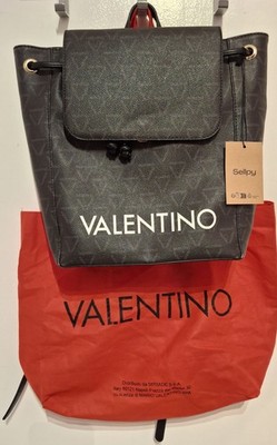 VALENTINO by Mario Valentino LIUTO Rucksack Monogramm Schwarz inkl. Dustbag
