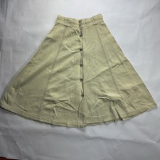 Vintage 70s Kayo of California Prairie Skirt Button Front A Line 24 Waist USA