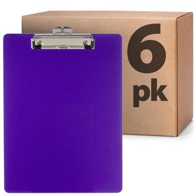 Officemate Recycled Plastic Clipboard, Letter Size, Purple, Pack of 6 Purple