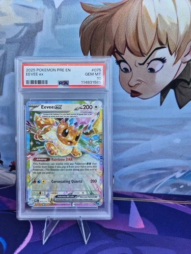 Pokemon Pre en 075/131 Prismatic Evolutions Eevee EX #75 PSA 10