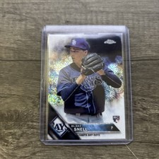 2016 Topps Chrome Update Blake Snell Refractor Rookie Card #HMT26 Rays. rookie card picture