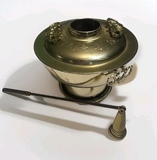 Ornate Mongolian Hot Pot From Turn of 19th Century China. Solid Brass Vintage.