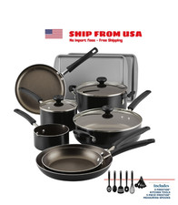 Farberware Easy Clean 22 Pcs Nonstick Cookwar...