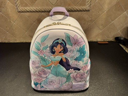Loungefly Disney Princess Jasmine Floral Mini Backpack NWT Aladdin