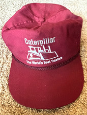 Vintage Caterpillar Hat The Worlds Best Tractors Baseball Cap Rope