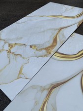 White Gold 60x120cm large High Gloss Porcelain Wall & Floor Tiles E90