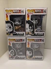 Funko Pop Rocks KISS Set Demon 121 Starchild 122 Spaceman 123 Catman 124 READ!