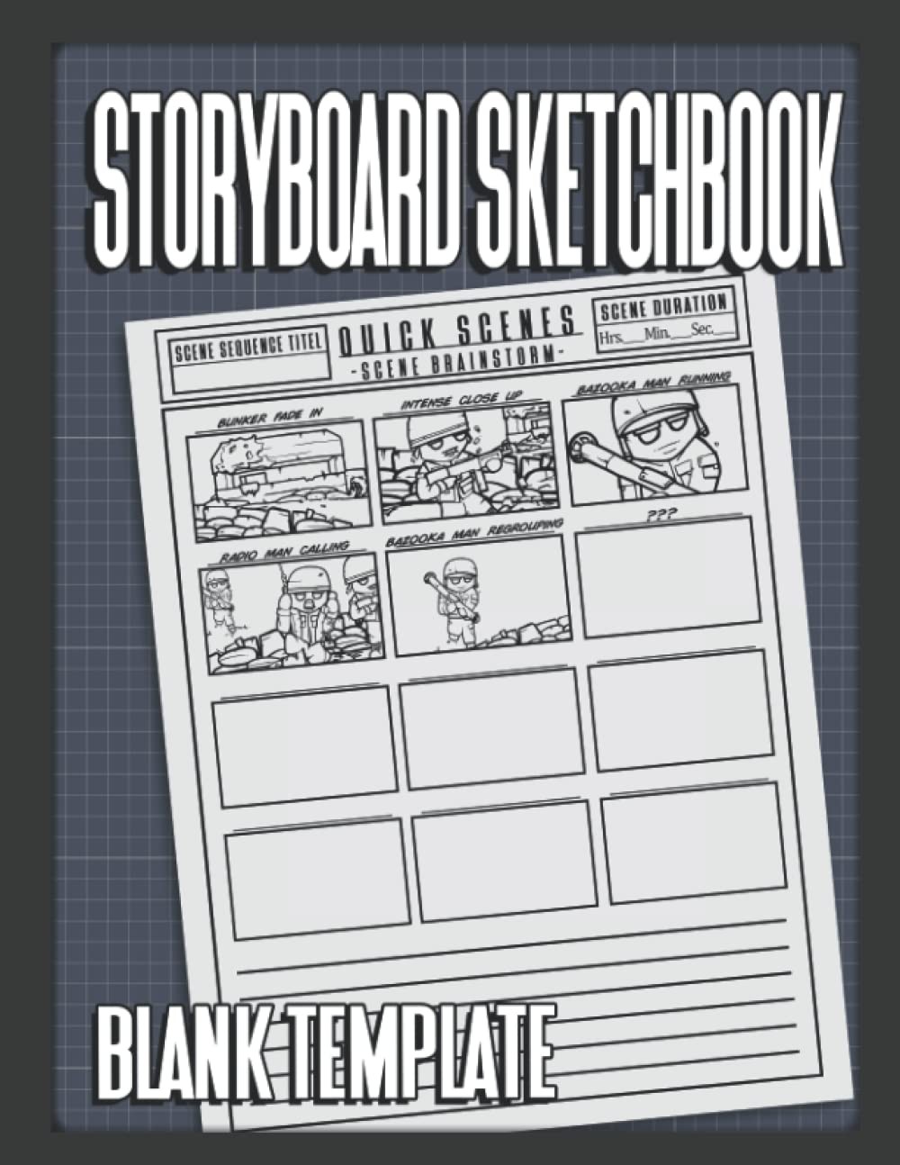 Storyboard Sketchbook Blank Template: Sketchbook with 200 Blank Template Pages