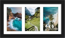 8x14 Collage Picture Frame, 4x6 Collage Picture Frame Displays Three 4x6 inch Ph