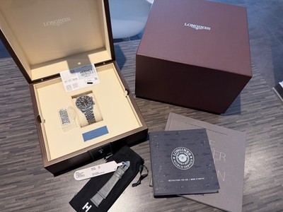 Longines Legend Diver 39mm grau L3.764.4.99.6 mit Hirsch Bologna Lederarmband