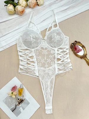 Sexy & Elegant Plus Size Cross Strap Lingerie Set Cheap24