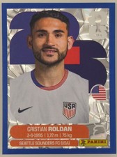  Cristian Roldan Panini FIFA World Cup 2026 Blue Crumple Parallels Sticker