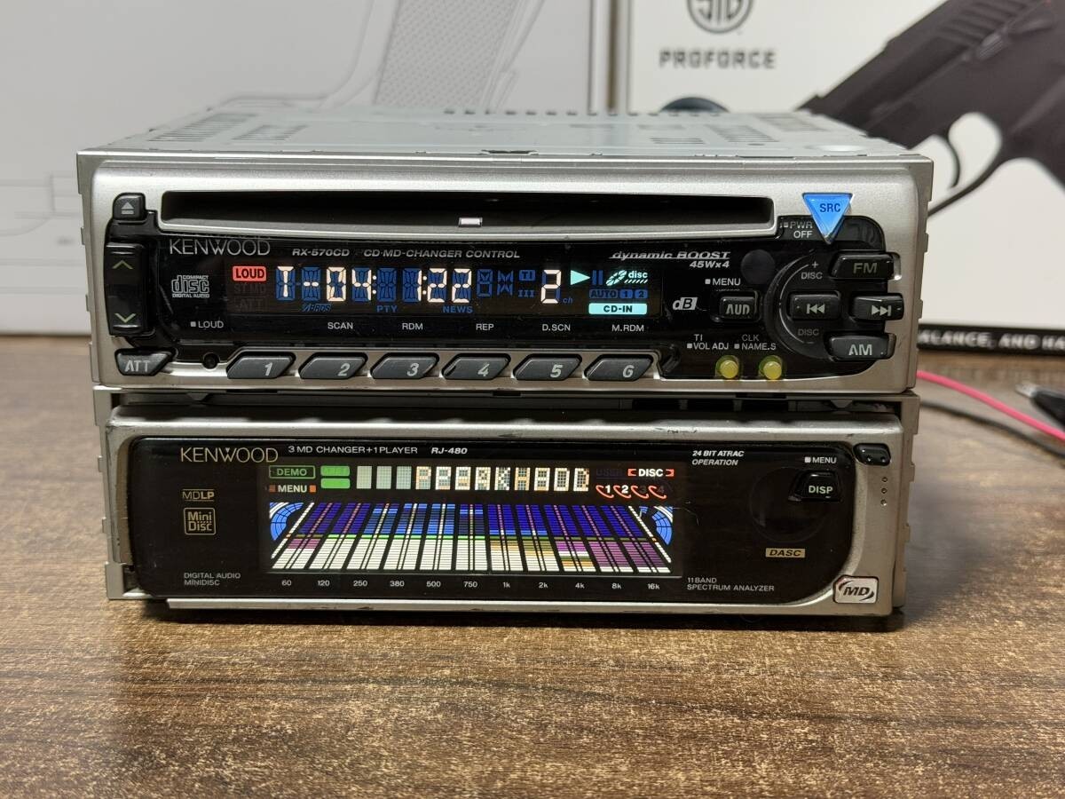 Rare Vintage Kenwood RX 570CD RJ 480 1DIN+1DIN CD 3MD Deck Tested