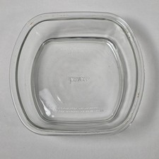 Pyrex Casserole Dish Unisex 4.5 Cup Clear 8100 Square Glass Oven Microwave Safe