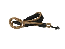 FIDA Dog Rope Leash 5 ft 1/2” Tan/Black Reflective NEW
