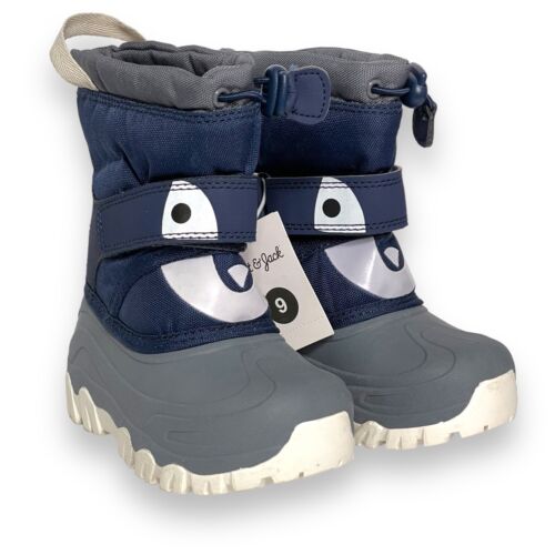 Cat & Jack Snow Boots Child Sz 9 Grey Blue Bernardo Winter Thermolite -10° F NWT - Picture 1 of 8