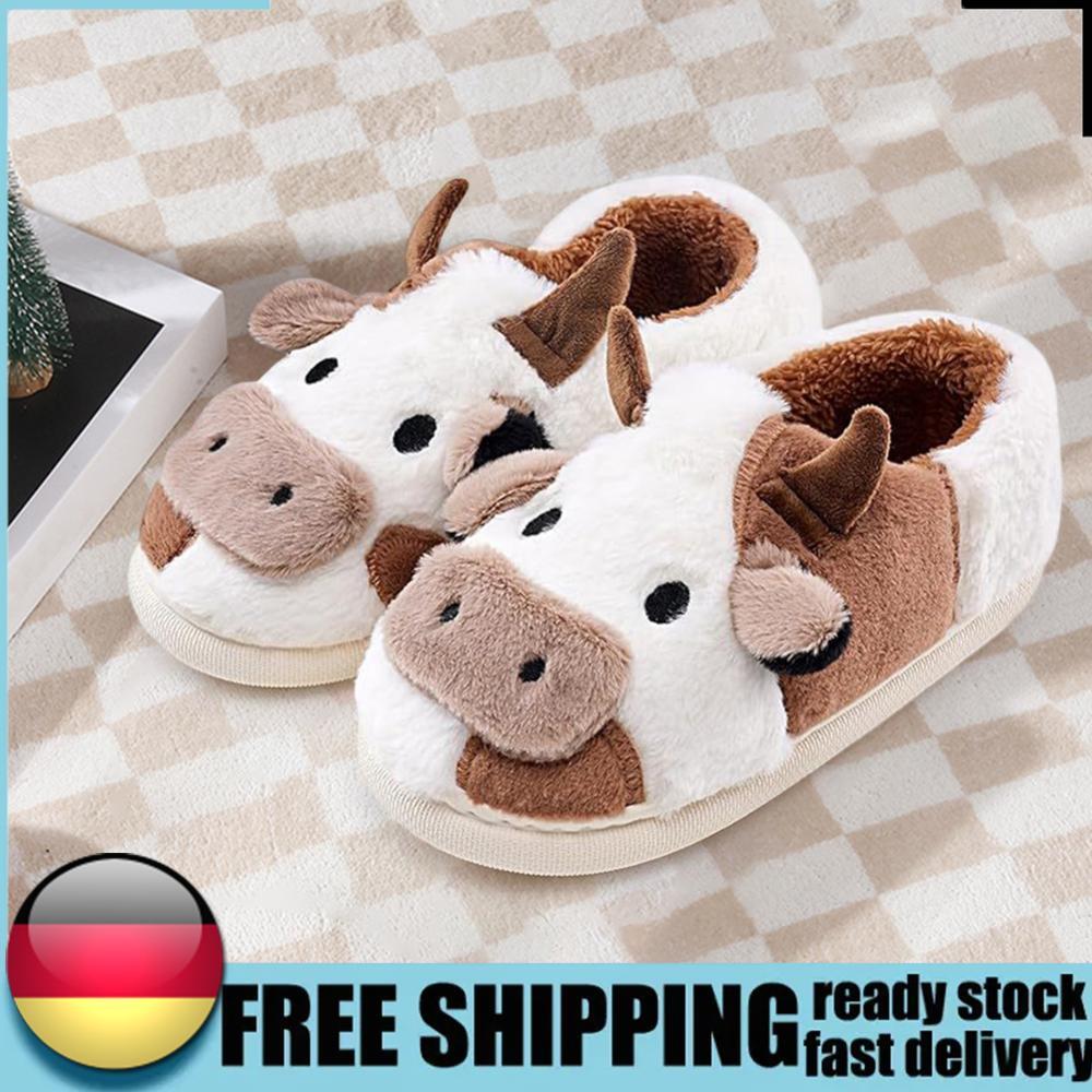 APL Unisex Cute Animal Slipper Comfortable Cartoon Cow Slippers Indoor Home Slippers