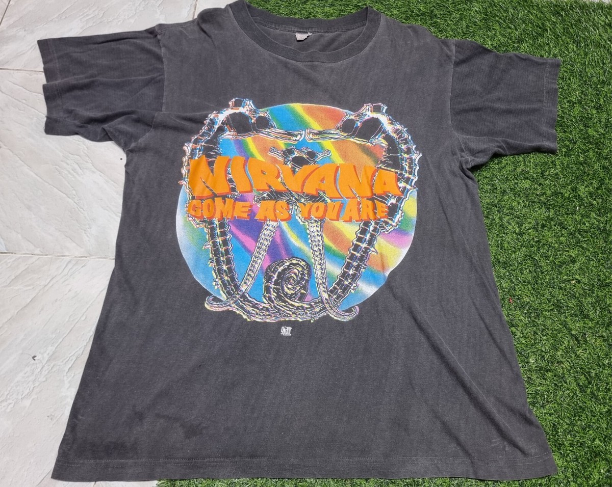 rare vintage 90s Nirvana Come as you are Kurt Cobain 2 side print