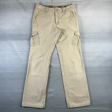 Vintage DC Shoe Cargo Pants Mens 29x30* Beige Ripstop Skater Baggy Straight Y2K