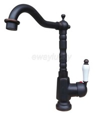 Oil Rubbed Bronze Single Hole Kitchen Faucet Swivel Spout Vanity Sink Mixer Tap
