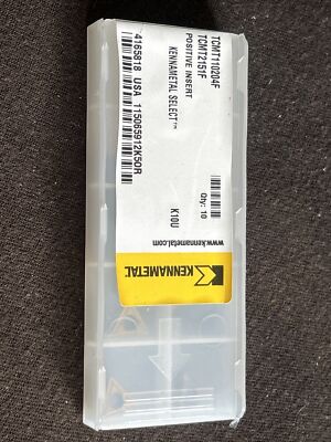 Qty. 10, Kennametal TCMT110204 F, K10U  Carbide Turning Insert. TCMT 2151 F, USA