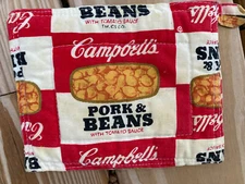 VTG Campells Potholder Hot Pad Campbells Pork n Beans MCM Americana Kitsch 7 x 6