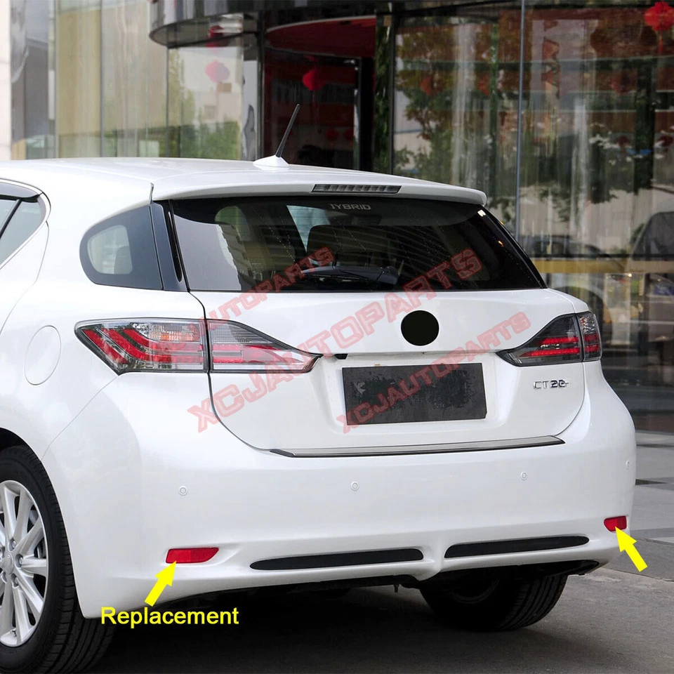 Left+Right Rear Bumper Fog Light Reflector Lens For Lexus CT200h ZWA10 2011-2017 Foto 3 de 4