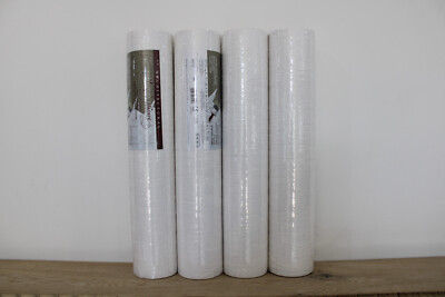 4 Rollen Struktur-Profil-Tapete Architectural 48912 Weiss Struktur