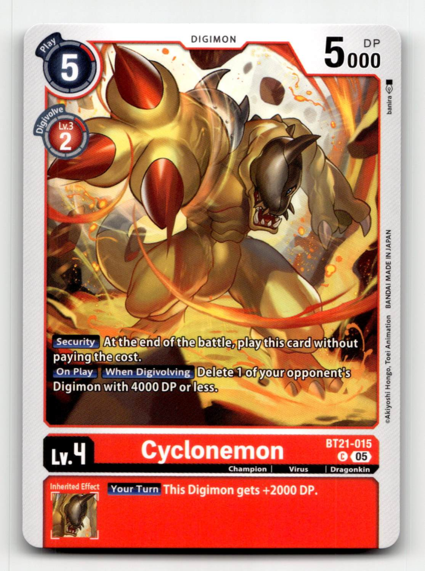chanmon  Digimon CCG Cyclonemon BT21-015 C - World Convergence | eBay