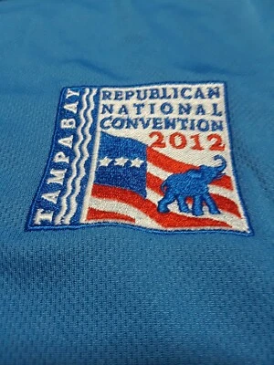 2012 Republican Convention Tampa Bay Polo Shirt Blue M Mitt Romney politics - Photo 1/4
