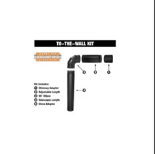 SuperVent 5-Piece Double Wall Stove Chimney Pipe Accessory To the wall Kit